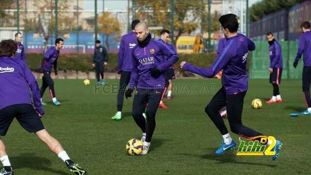 صور: برشلونة يواصل استعداداته لمواجهة مالاجا في حضور دوجلاس