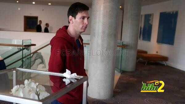 صور : لاعبو برشلونة قبل مباراة مانشستر سيتي