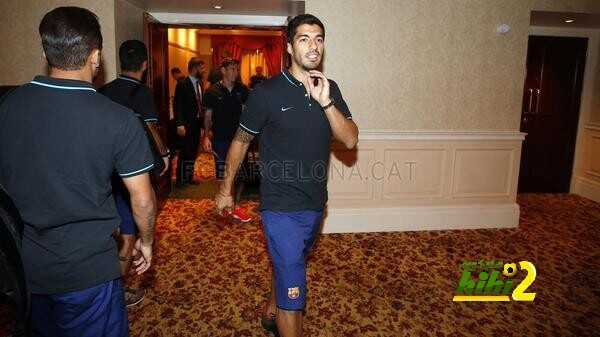 صور : لاعبي برشلونة داخل الفندق