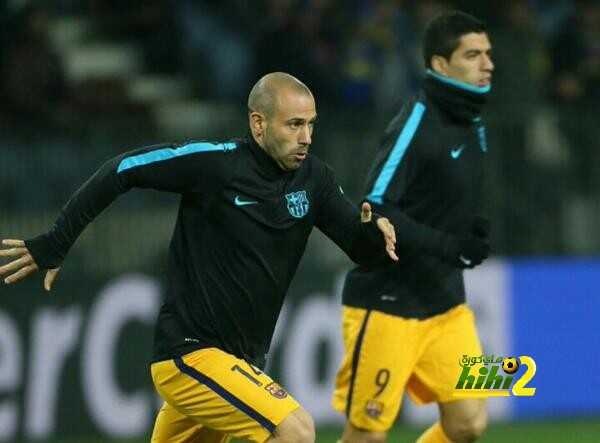 لاعبي برشلونة خلال عمليات الاحماء