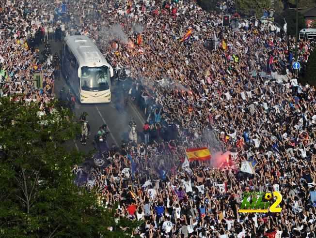 صورة : الآلاف من عشاق الريال يملأون شوارع مدريد دعما للفريق للوصول لنهائي ميلان