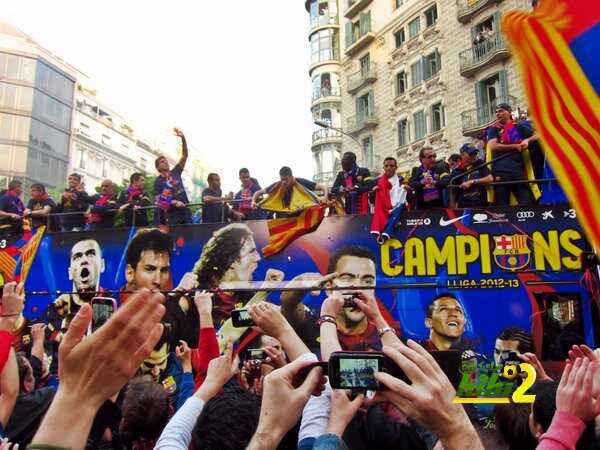 برشلونة سيحتفل باللقب في شوارع برشلونة يوم الأحد