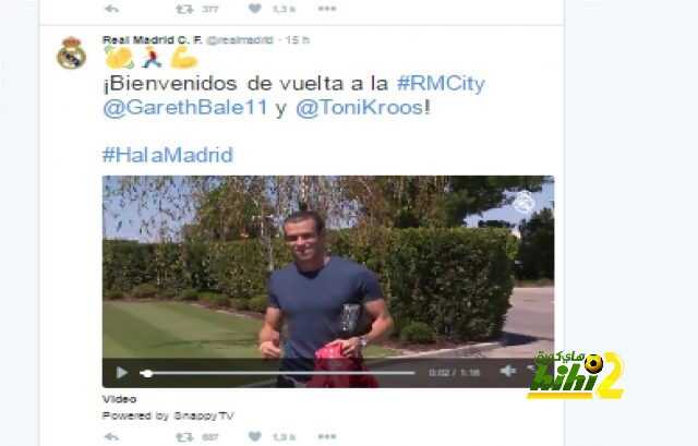 صورة : ريال مدريد يرحب بعودة غاريت بيل وتوني كروس !