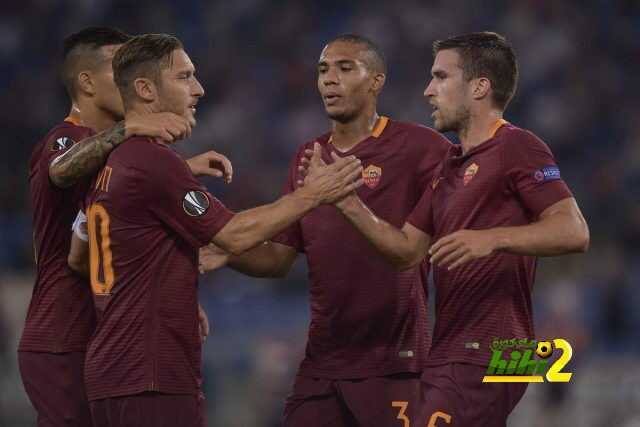 روما ينهي الشوط الاول متقدما على استرا جيورجي بالدوري الاوروبي