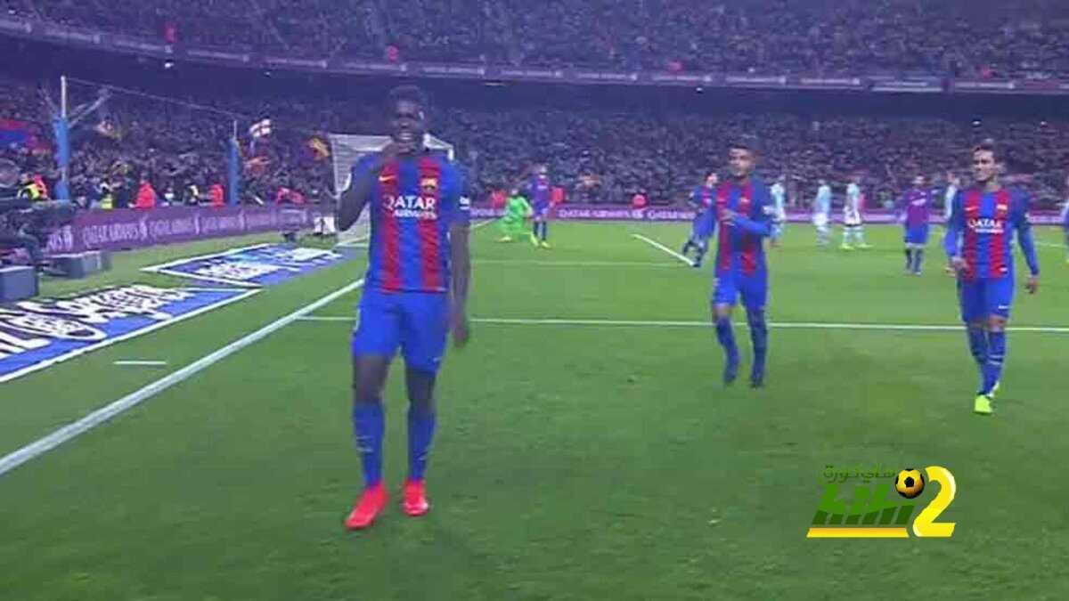 أومتيتي يسجل أول هدف له مع برشلونة