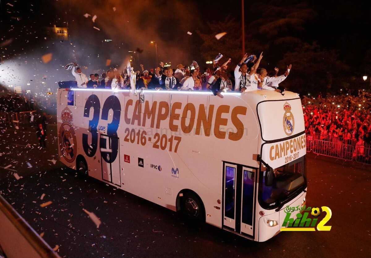 صور من إحتفالات ريال مدريد بالليجا في السيبيليس