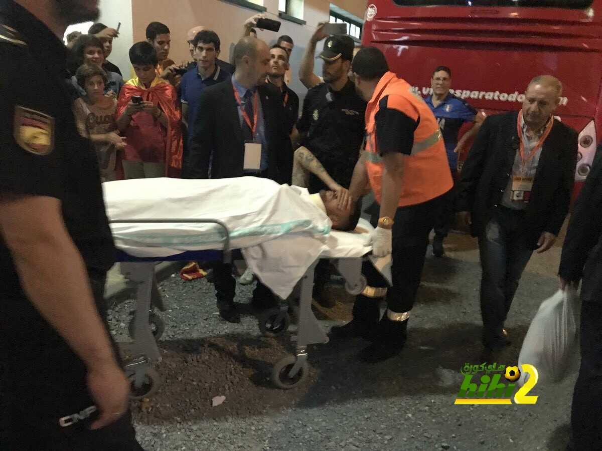 عاجل : سيبايوس ينقل للمستشفى بعد سقوطه على رقبته