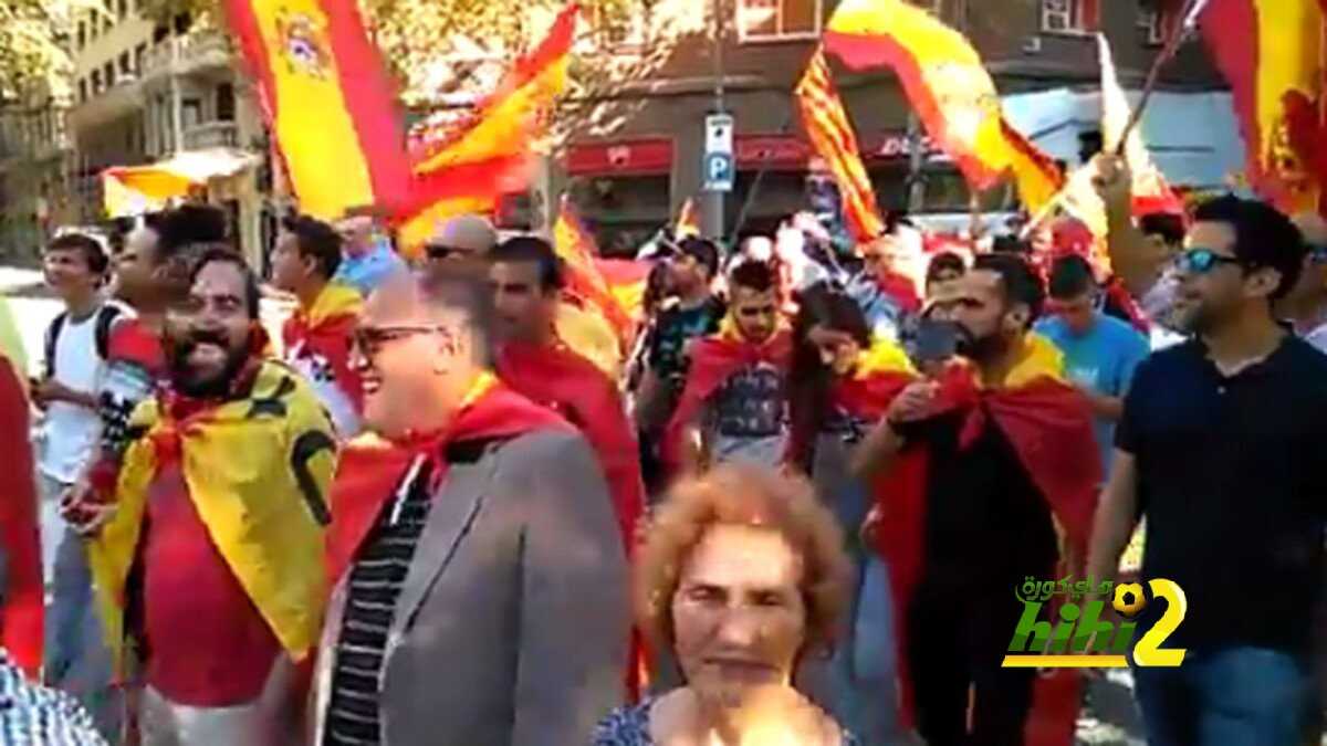 رئيس الدوري الاسباني يظهر في مسيرة ضد كتالونيا… فهل نتوقع المزيد ؟