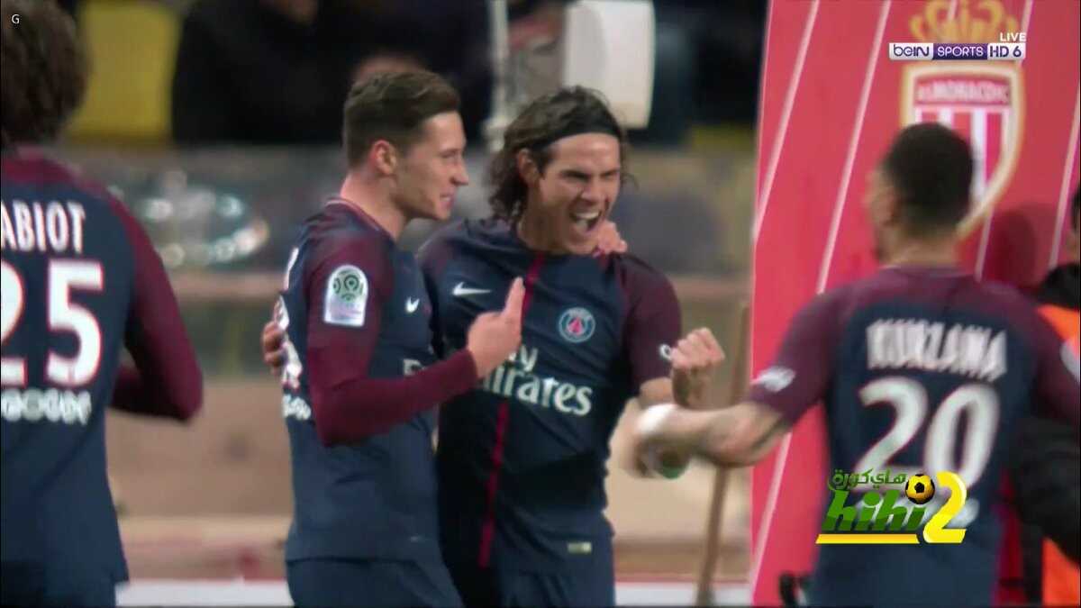 🔴كافاني يتقدم لباريس سان جيرمان على موناكو