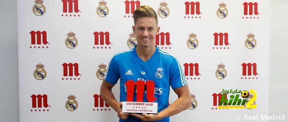 🔴ماركوس ليورنتي يستلم جائزة افضل لاعب في ريال مدريد لشهر ديسمبر
