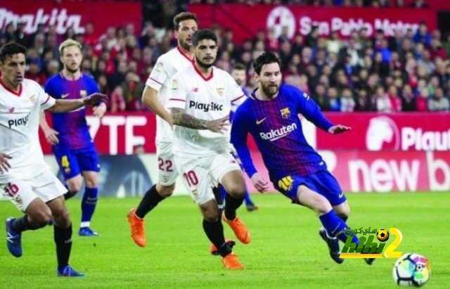 نهاية الشوط الأول : برشلونة ضد إشبيلية