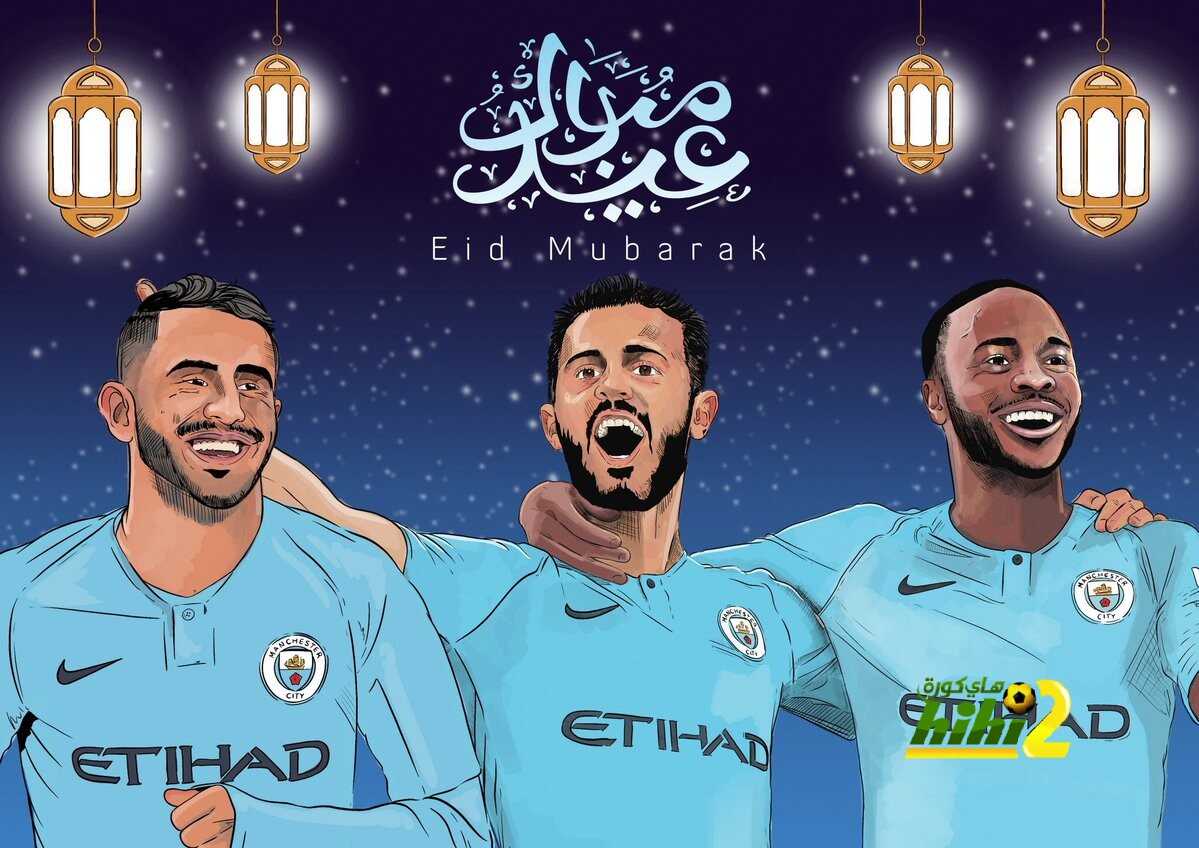 مانشستر سيتي يهنيء مشجعيه بحلول عيد الفطر المبارك