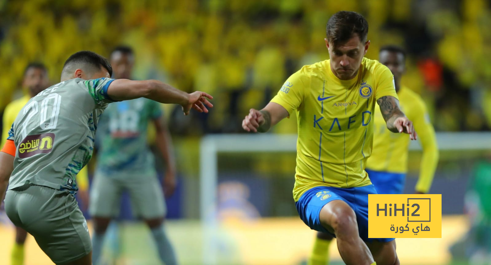 إحصائيات الشوط الأول بين النصر والحزم