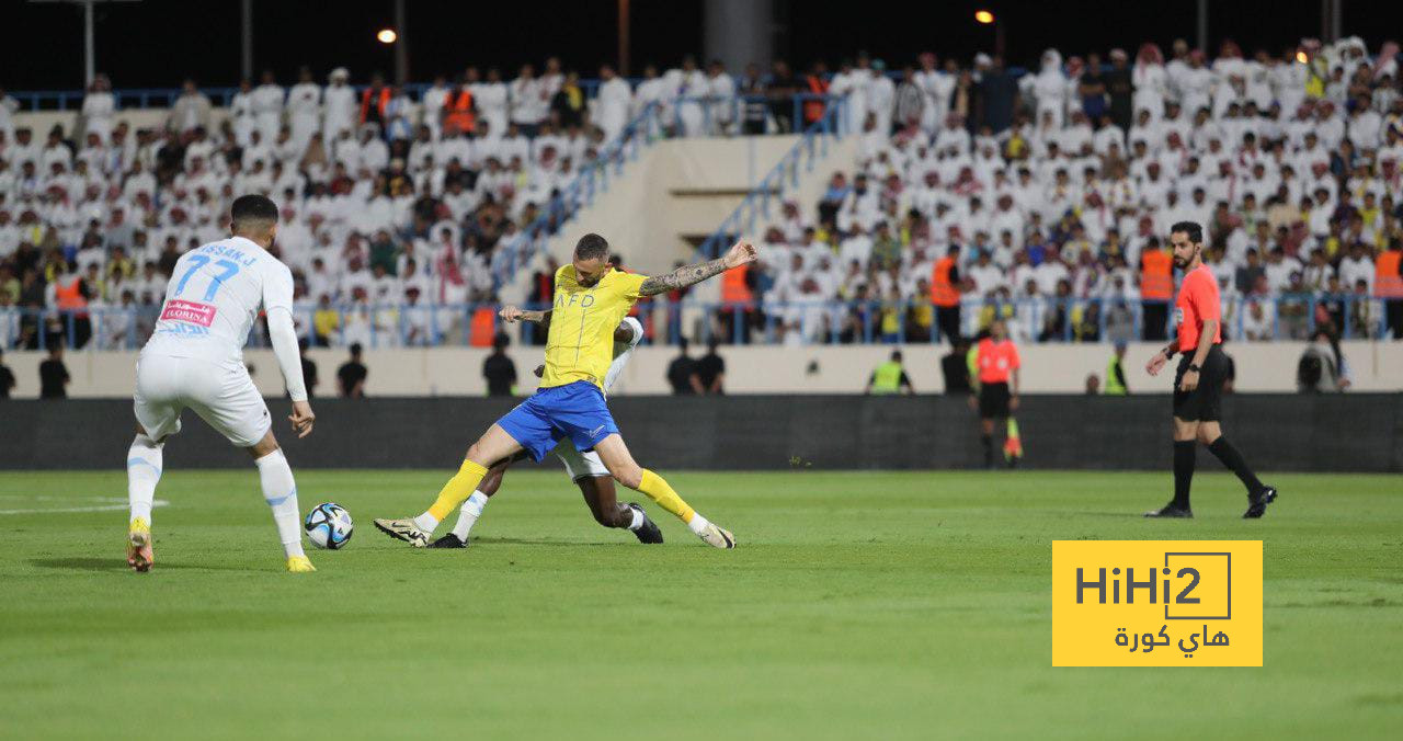 أرقام لاعبي النصر أمام الأخدود