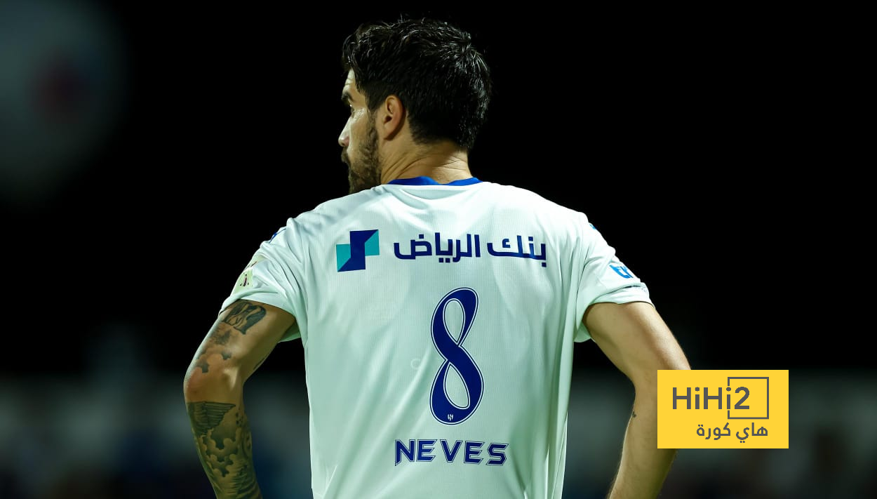 إحصائيات نيفيز في شوط الديربي الأول