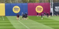 فيديو: أراخو يشارك في تدريبات برشلونة الجماعية استعدادا لمواجهة رايو فاليكانو