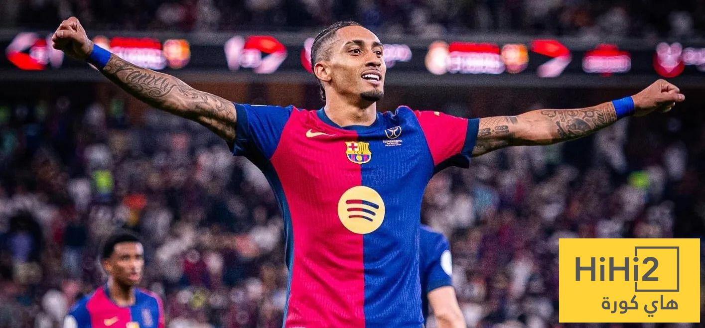 موسم استثنائي لرافينيا مع برشلونة