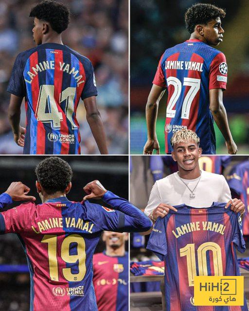 صورة: جميع الارقام التي ارتداها لامين يامال مع برشلونة صورة: جميع الارقام التي ارتداها لامين يامال مع برشلونة