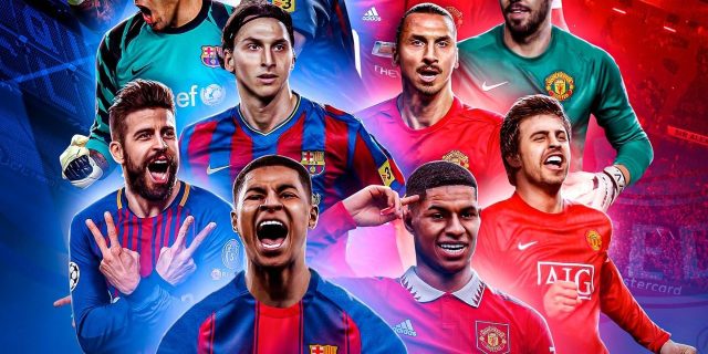 راشفورد سادس من يرتدي قميصي برشلونة ومانشستر يونايتد