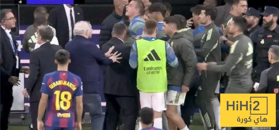 طرد وثلاث بطاقات صفراء لريال مدريد بعد نهاية الكلاسيكو