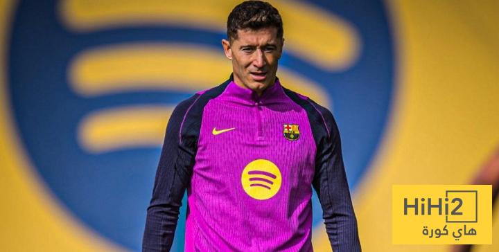 ليفاندوفسكي يواصل مشاركته في تدريبات برشلونة