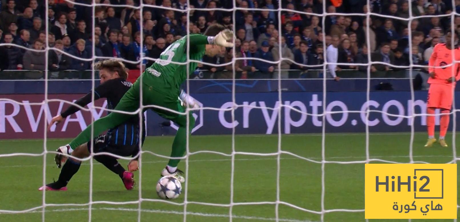 إلغاء هدف كلوب بروج الرابع أمام برشلونة قرار صحيح