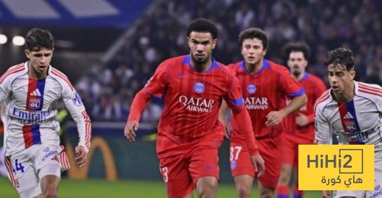 احصائيات الشوط الاول من مباراة باريس و ليون