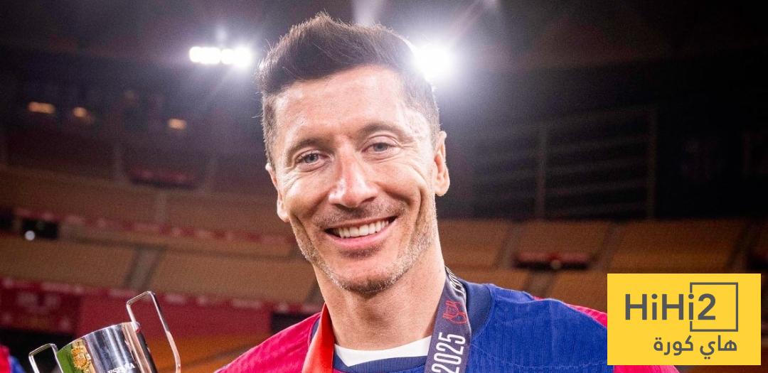 موقف ليفاندوفسكي النهائي من مغادرة برشلونة في يناير