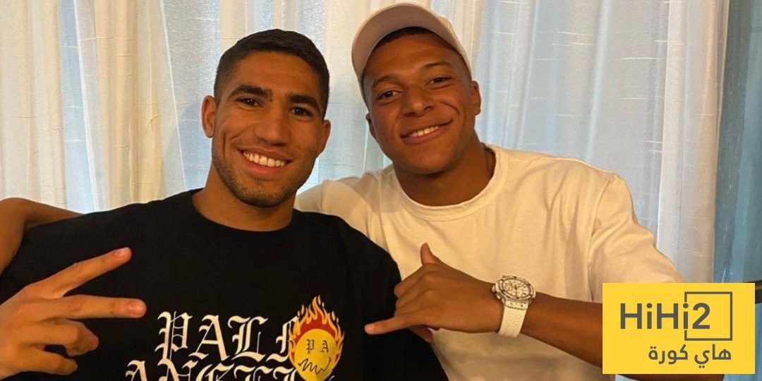 مبابي يهنئ اشرف حكيمي