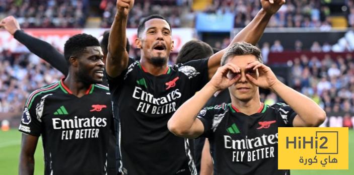 رقم مميز لأرسنال قبل مواجهة استون فيلا