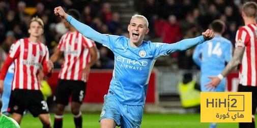 احصائية رائعة لـ مانشستر سيتي ضد برينتفورد