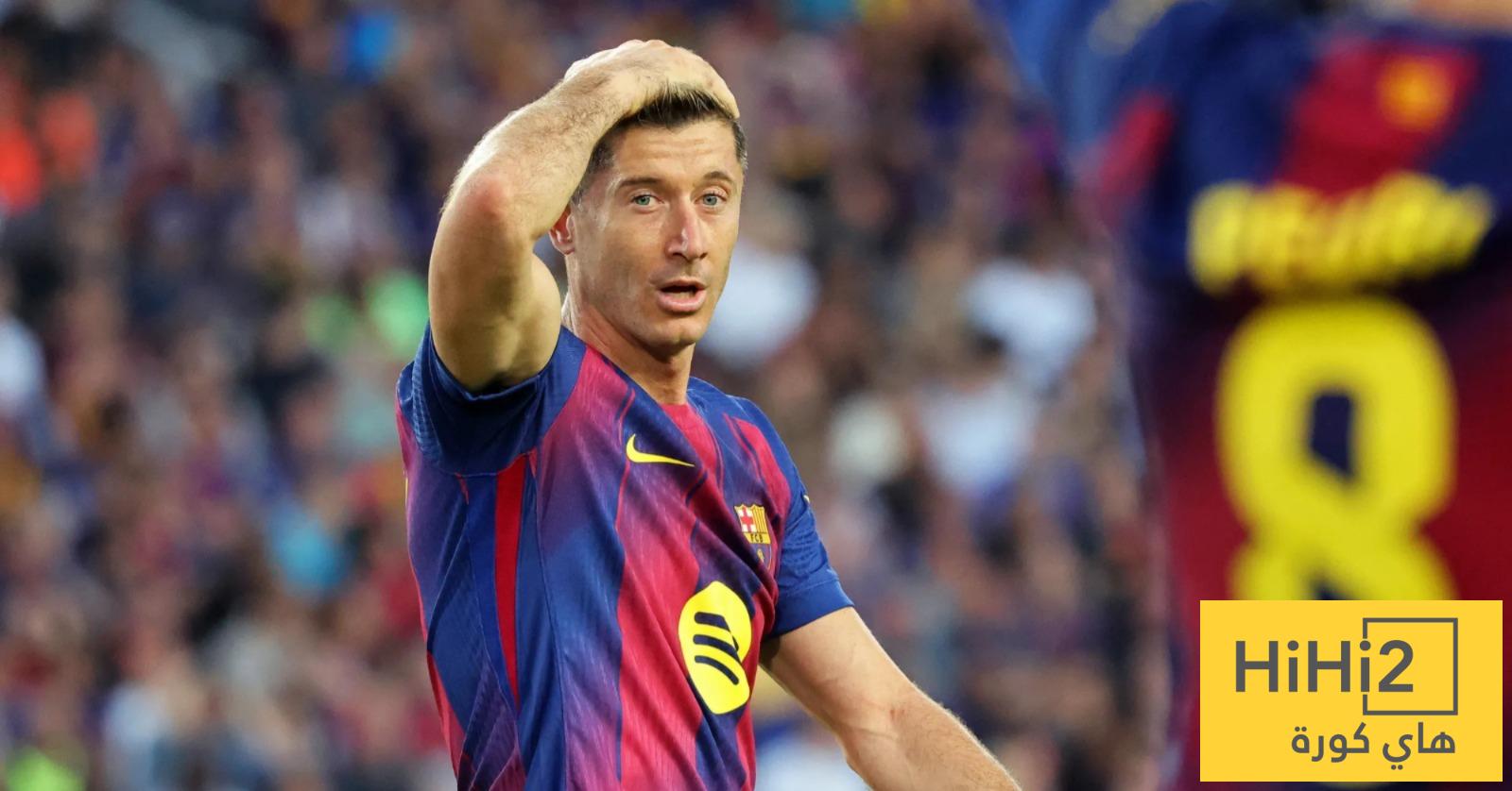 ليفاندوفسكي يفقد حصانته في برشلونة