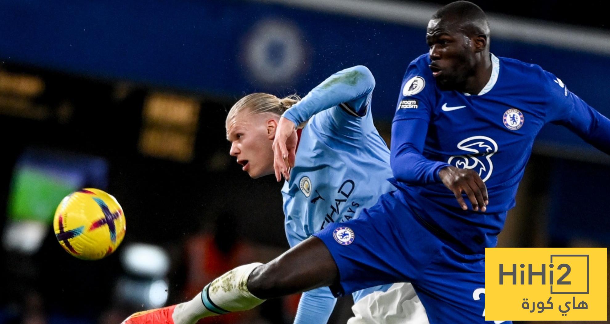 نتائج آخر خمس مباريات بين مانشستر سيتي وتشيلسي