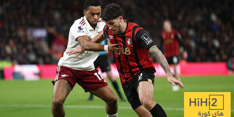 احصائيات مباراة ارسنال و بورنموث في الدوري الانجليزي