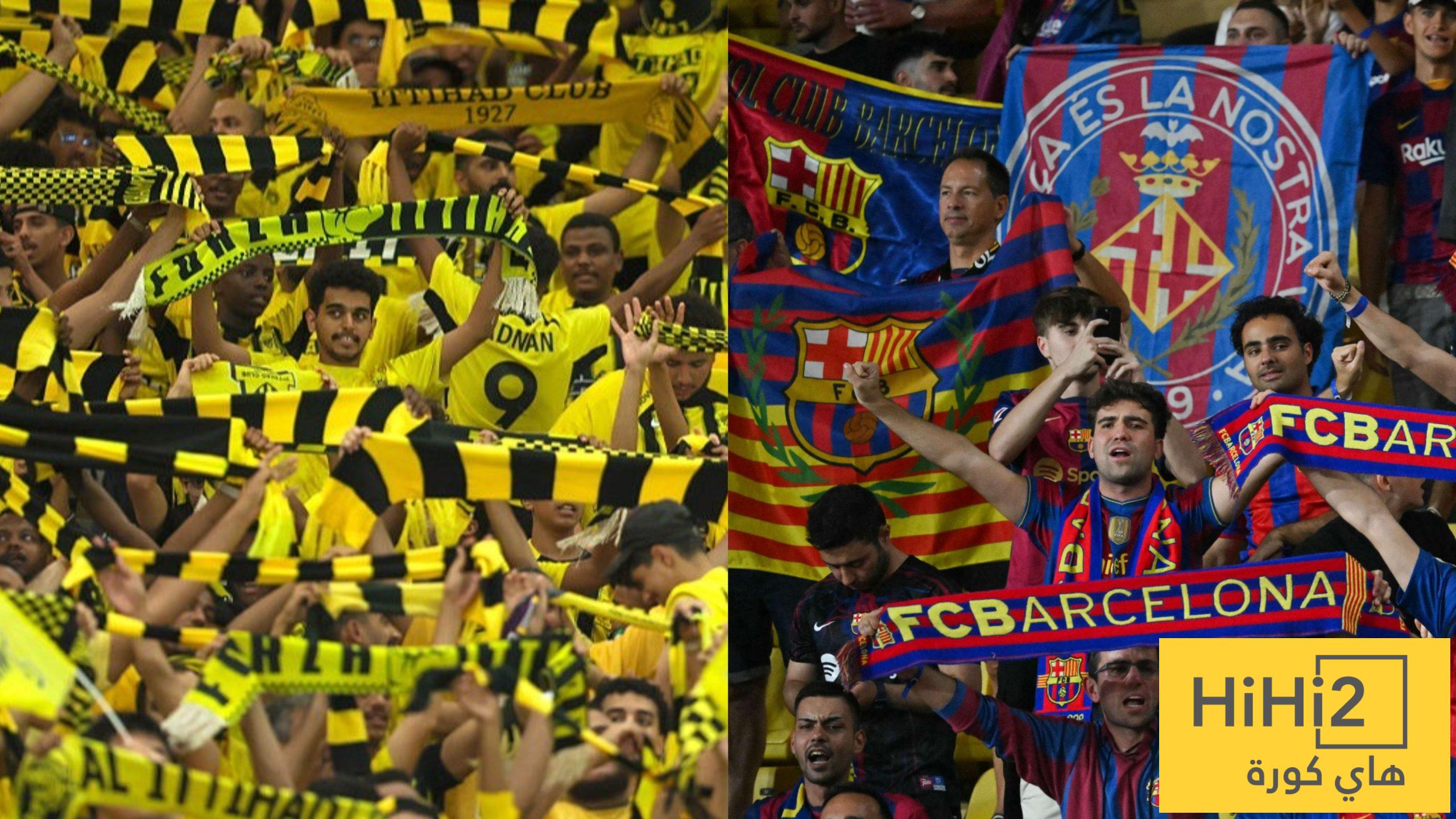 بالأرقام .. جمهور الاتحاد يتفوق على برشلونة ! بالأرقام .. جمهور الاتحاد يتفوق على برشلونة !