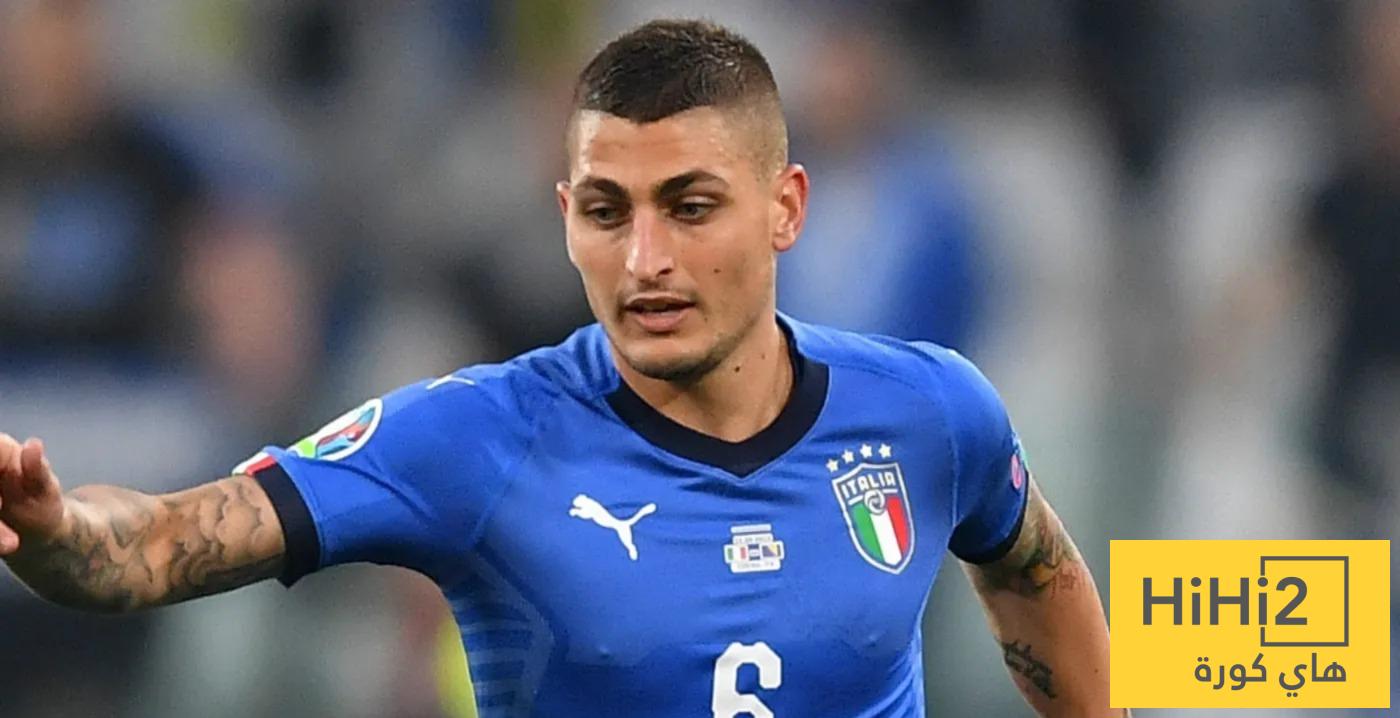 ايطاليا تراهن على عودة فيراتي لتجاوز مأزق ايرلندا