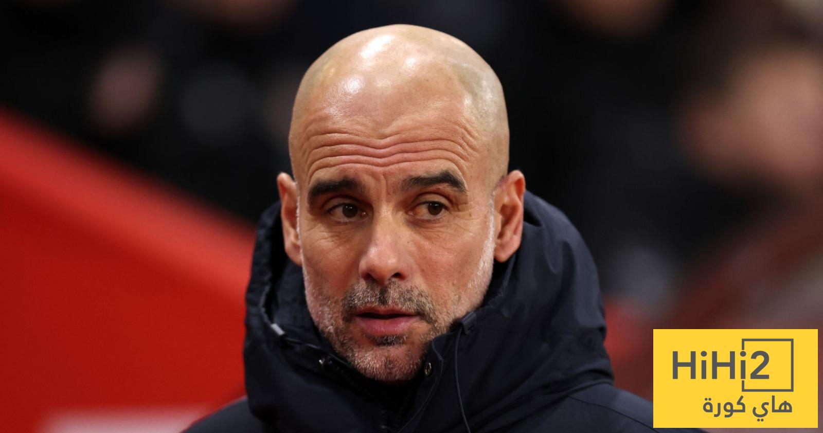 غوارديولا يصل الى رقم مميز في تجربته مع مانشستر سيتي