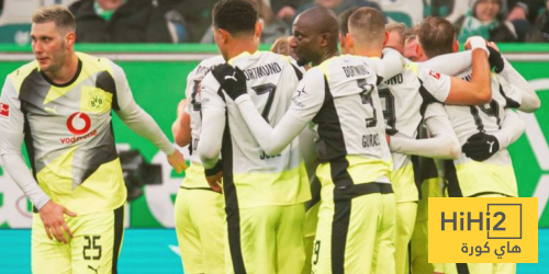 إحصائيات الشوط الأول لمباراة بوروسيا دورتموند وفولفسبورغ