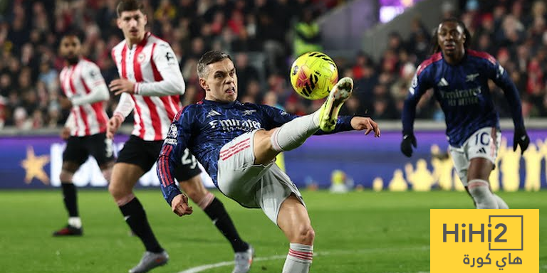 رقم سلبي في الشوط الاول من مباراة ارسنال و برينتفورد