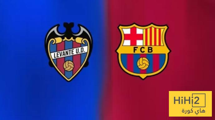 انطلاق الشوط الثاني من مباراة برشلونة و ليفانتي