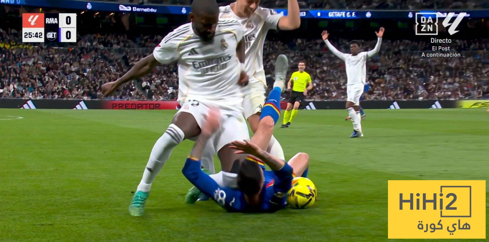 روديغر كان يستحق بطاقة حمراء أمام خيتافي