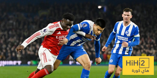 إحصائيات نصف ساعة من مباراة أرسنال وبرايتون