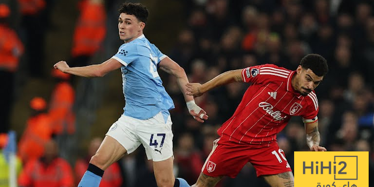 احصائيات الشوط الاول من مباراة مانشستر سيتي و نوتنغهام