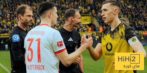 إحصائيات الشوط الأول لمباراة بوروسيا دورتموند وأوغسبورغ