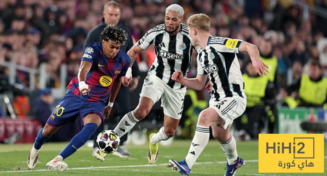 برشلونة أول من يفعلها أمام نيوكاسل في دوري الأبطال
