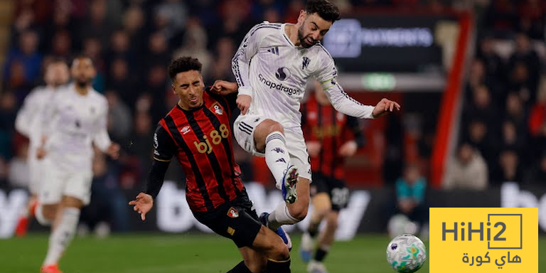 ترتيب الدوري الانجليزي بعد نهاية لقاء مانشستر يونايتد وبورنموث