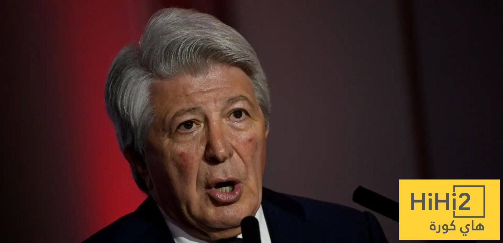 هل هناك لاعب من برشلونة تود التعاقد معه؟.. رئيس اتلتيكو يرد