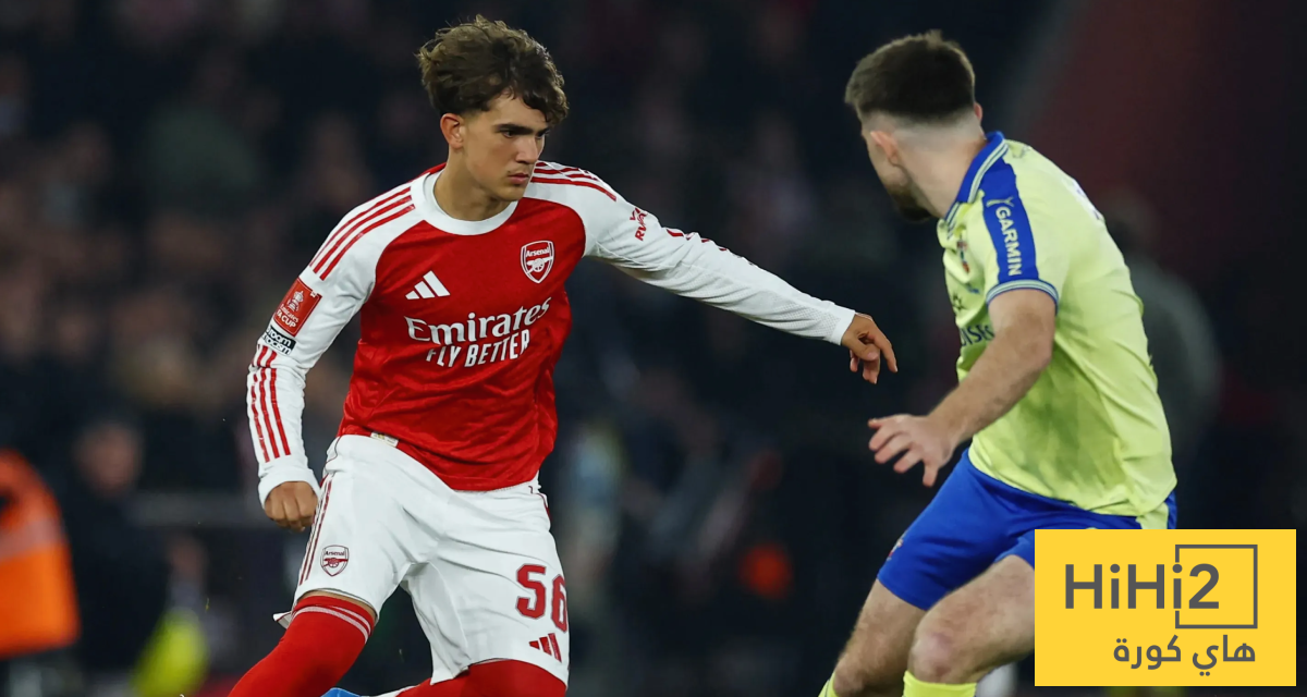 إحصائيات نصف ساعة من مباراة أرسنال وساوثهامبتون في كأس الاتحاد الإنجليزي