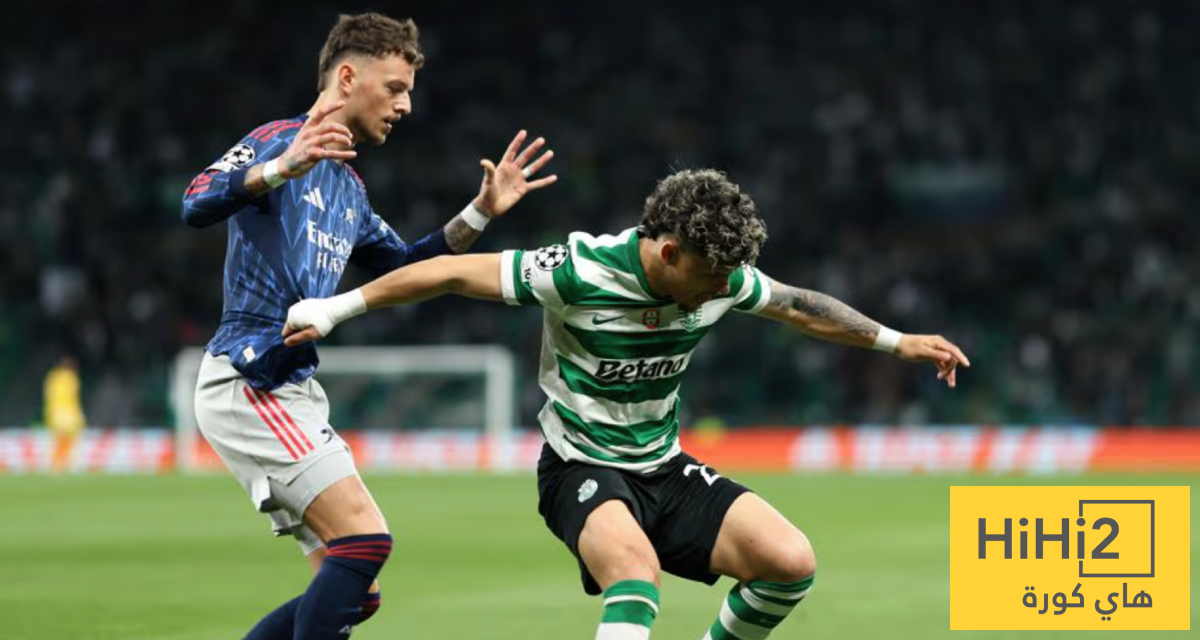 إحصائيات نصف ساعة من مباراة أرسنال وسبورتينغ لشبونة