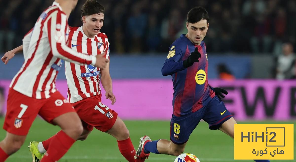 صورة .. رد فعل بيدري على استبداله ضد اتلتيكو مدريد